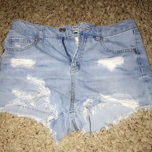 Light Wash Denim Shorts